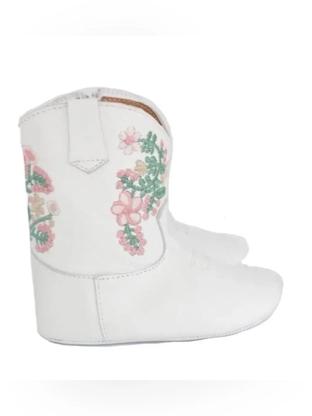 Nomandino Juliet Floral Embroidered White Boots Size 4 NIB
